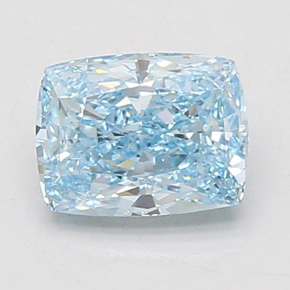 1.34 Ct. Fancy Vivid Blue Cushion Lab Grown Diamond