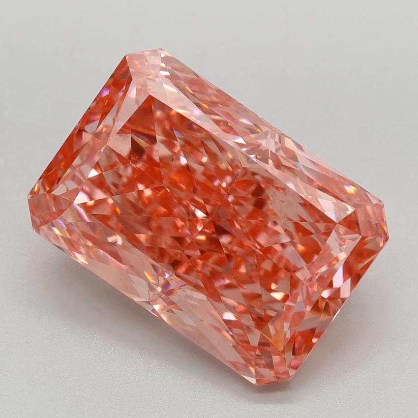 4.51 Ct. Fancy Vivid Pink Radiant Lab Grown Diamond