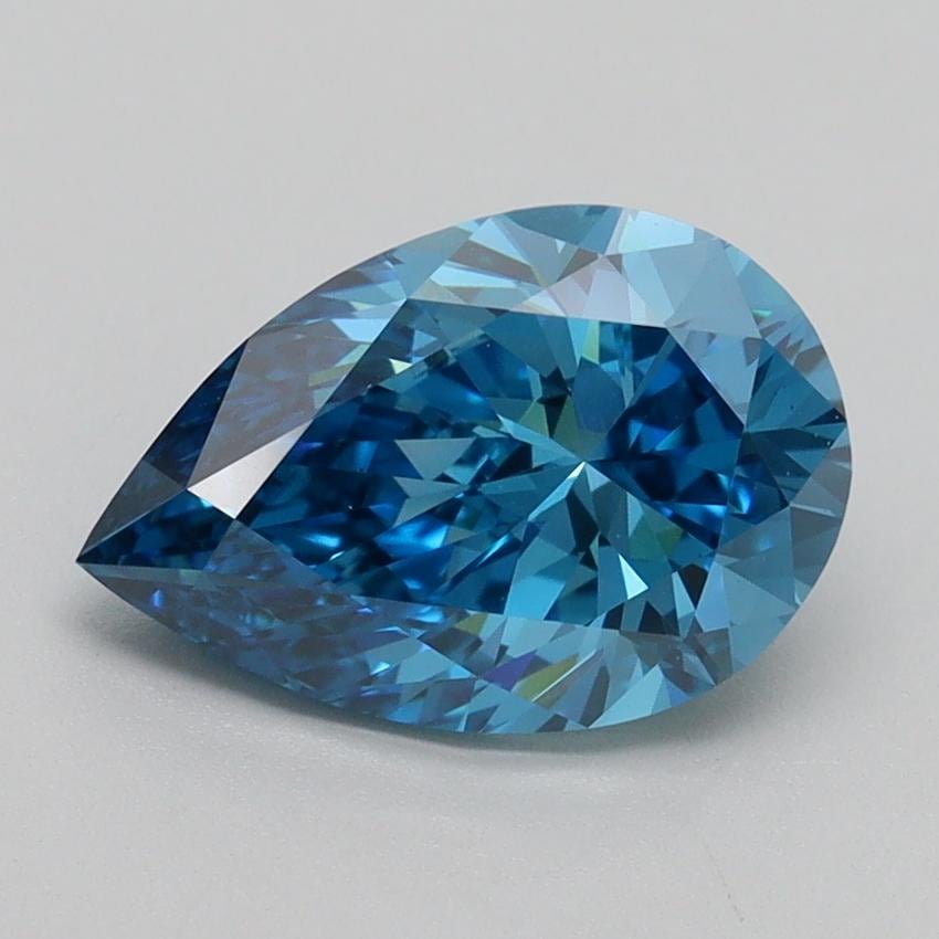 2.01 Ct. Fancy Vivid Blue Pear Lab Grown Diamond