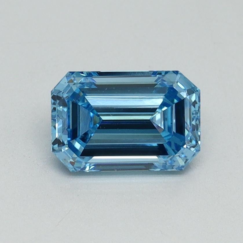 1.00 Ct. Fancy Vivid Blue Emerald Lab Grown Diamond