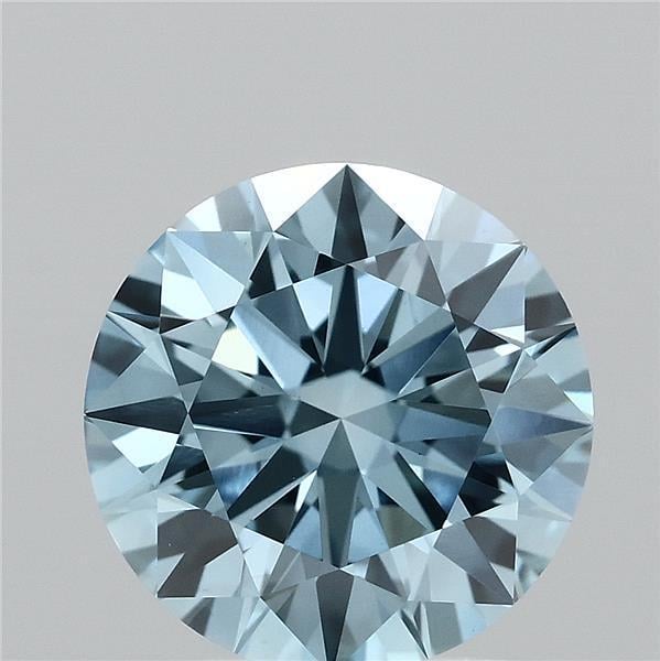 2.17 Ct. Fancy Vivid  Blue Round Lab Grown Diamond