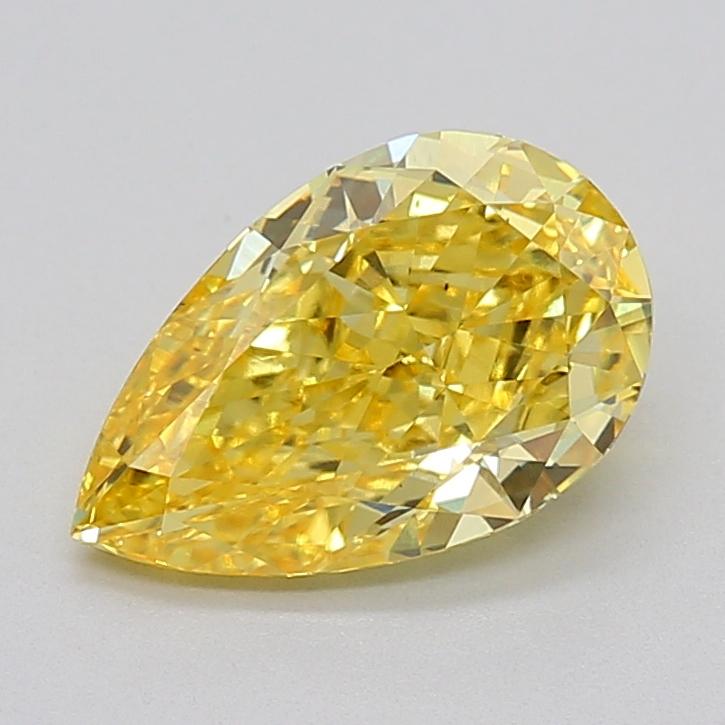 2.03 Ct. Fancy Vivid  Yellow Pear Lab Grown Diamond