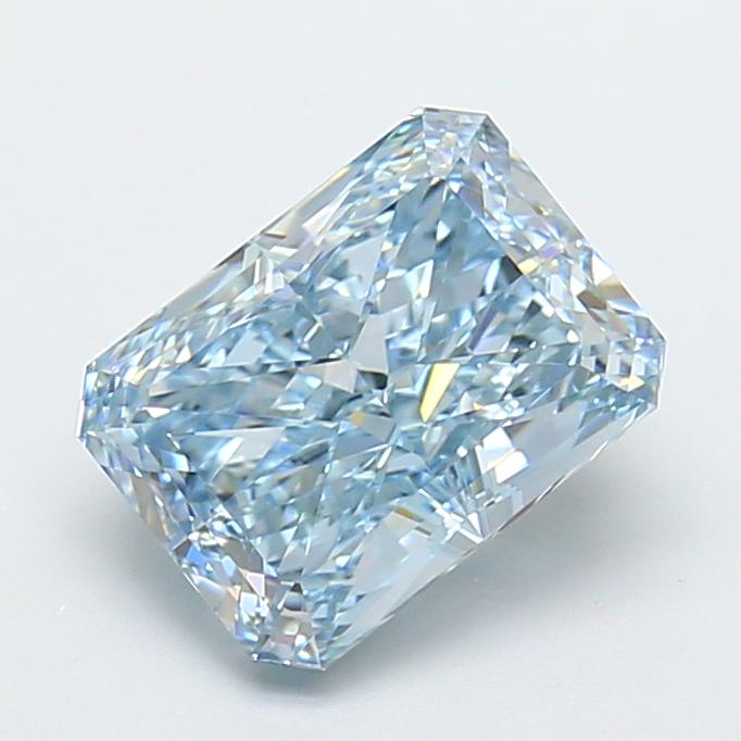 3.14 Ct. Fancy Vivid  Blue Radiant Lab Grown Diamond