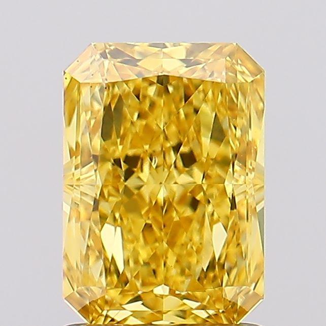 1.71 Ct. Fancy Vivid  Yellow Radiant Lab Grown Diamond