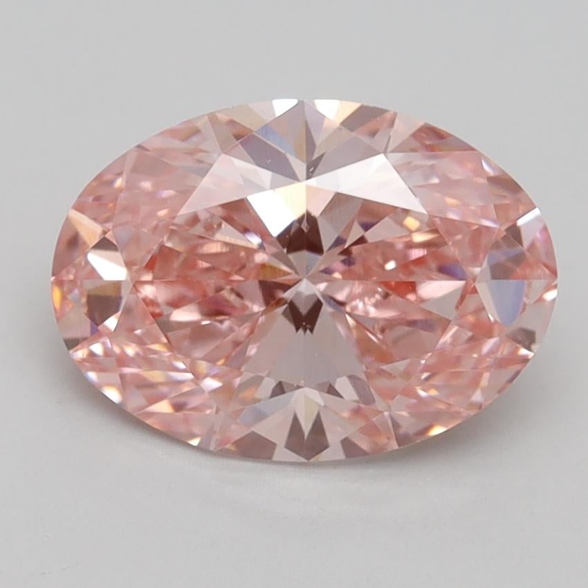2.30 Ct. Fancy Vivid Pink Oval Lab Grown Diamond