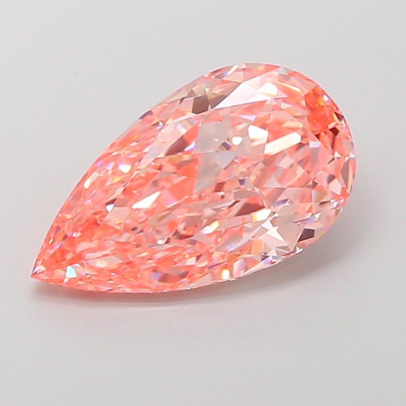 4.19 Ct. Fancy Vivid Pink Pear Lab Grown Diamond