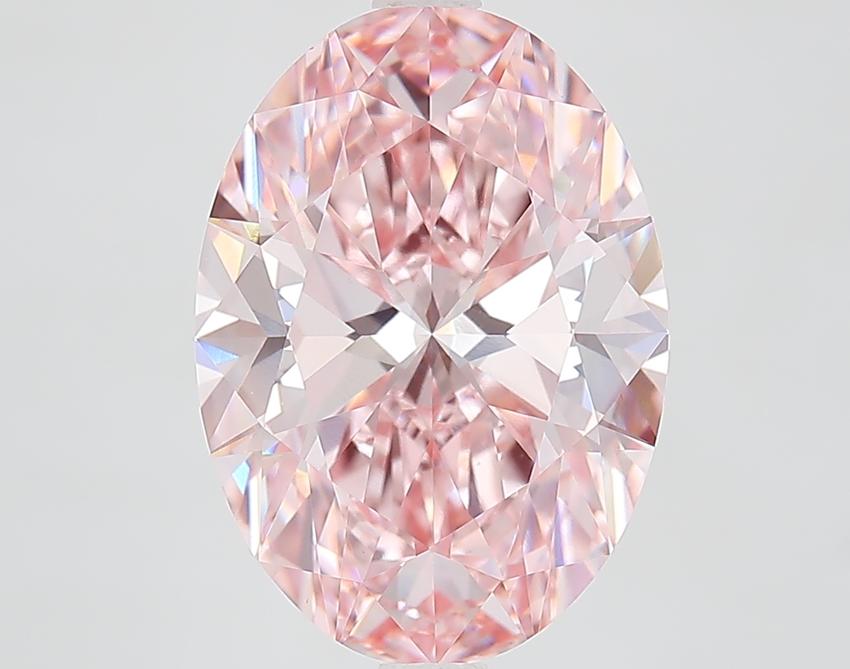 5.54 Ct. Fancy Pink Oval Lab Grown Diamond