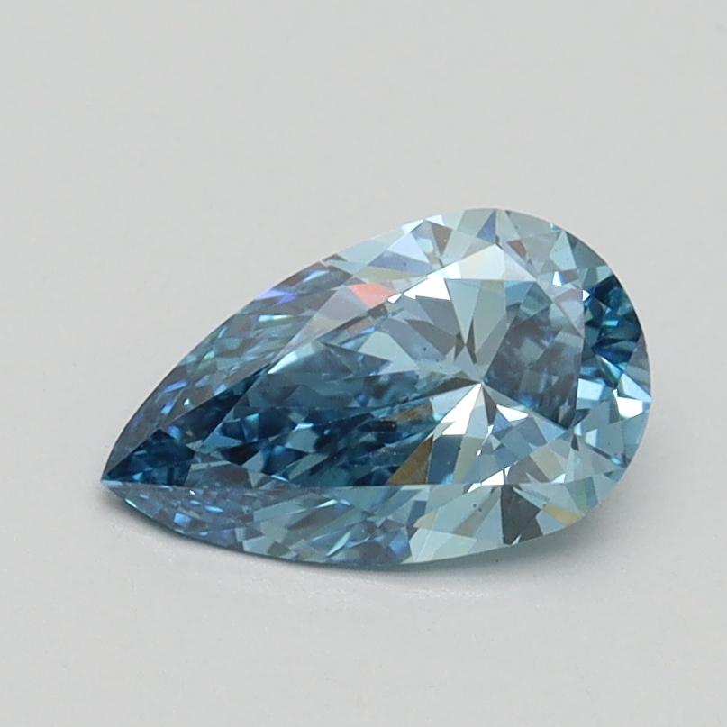 0.74 Ct. Fancy Vivid Blue Pear Lab Grown Diamond