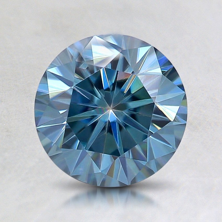 7mm Premium Blue Round Moissanite