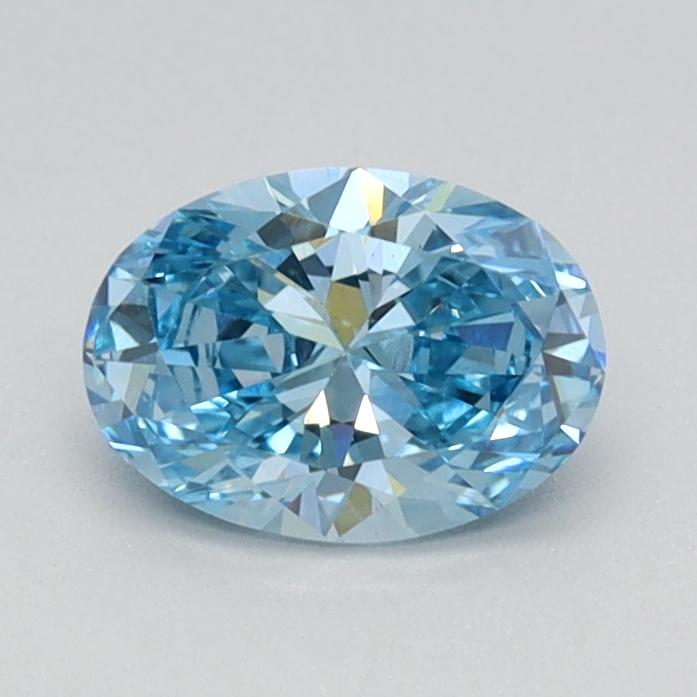 0.59 Ct. Fancy Vivid Blue Oval Lab Grown Diamond