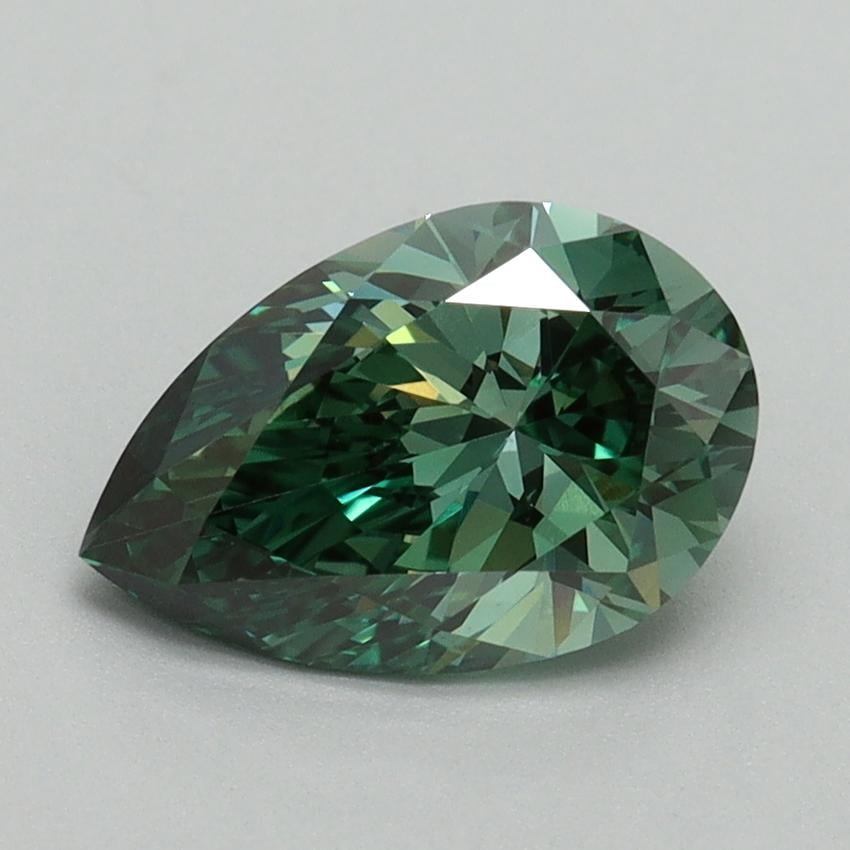1.50 Ct. Fancy Vivid Green Pear Lab Grown Diamond