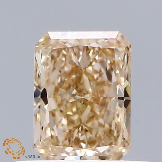 0.51 Ct. Light Brownish Yellow Radiant Lab Grown Diamond