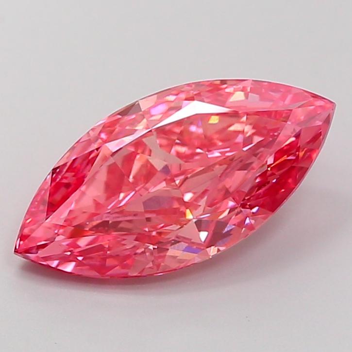 3.20 Ct. Fancy Vivid Pink Marquise Lab Grown Diamond