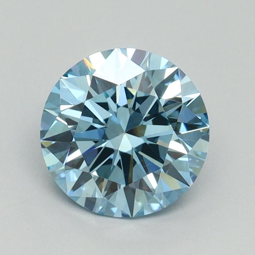 1.42 Ct. Fancy Vivid Blue Round Lab Grown Diamond