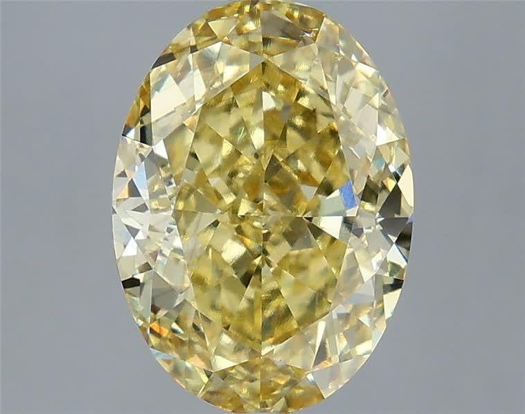 4.01 Ct. Fancy Intense Yellow Oval Lab Grown Diamond