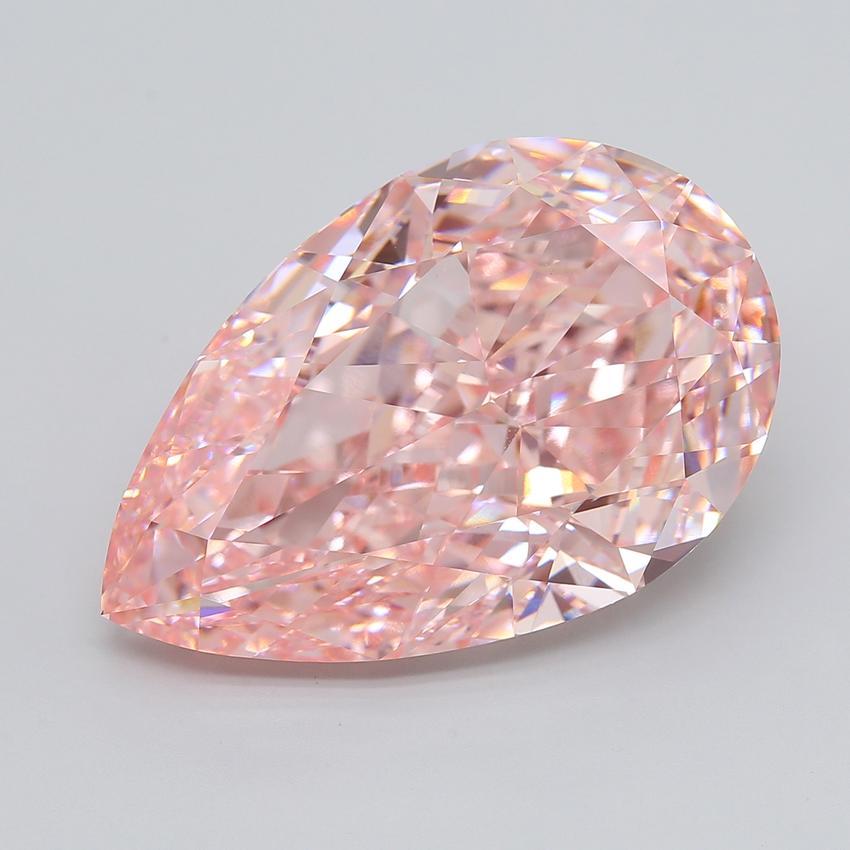 32.31 Ct. Fancy Vivid  Pink Pear Lab Grown Diamond
