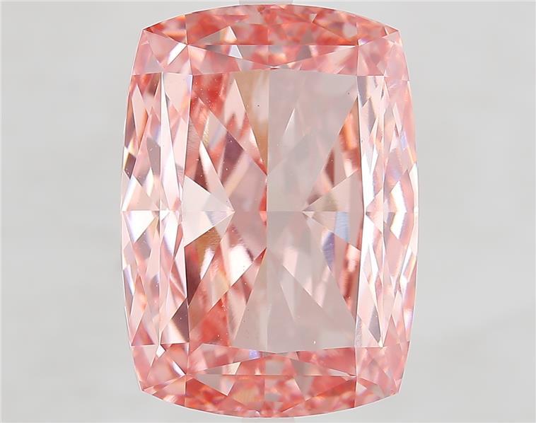 16.02 Ct. Fancy Vivid  Pink Cushion Lab Grown Diamond