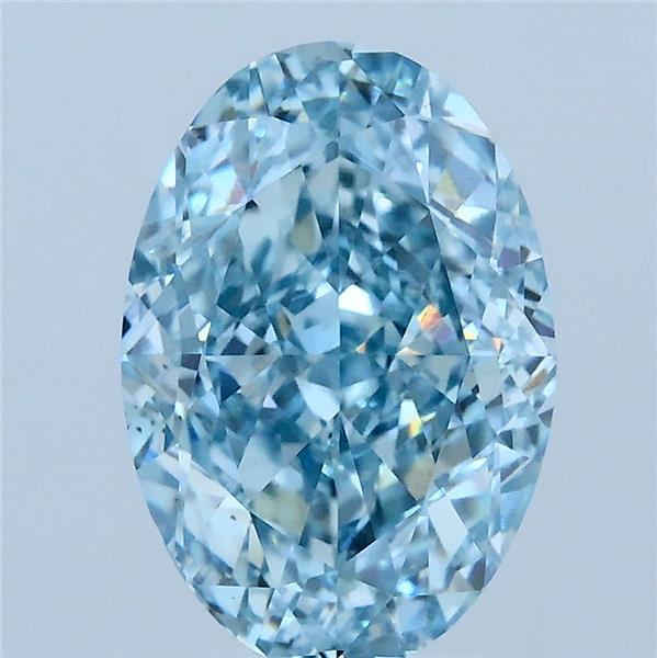 3.02 Ct. Fancy Blue Oval Lab Grown Diamond