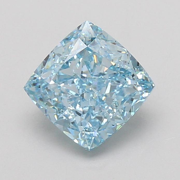 2.07 Ct. Fancy Vivid Blue Cushion Lab Grown Diamond