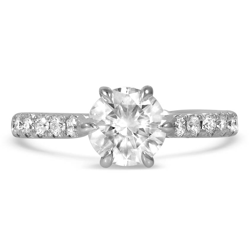 Custom Six-Prong Trellis Diamond Ring