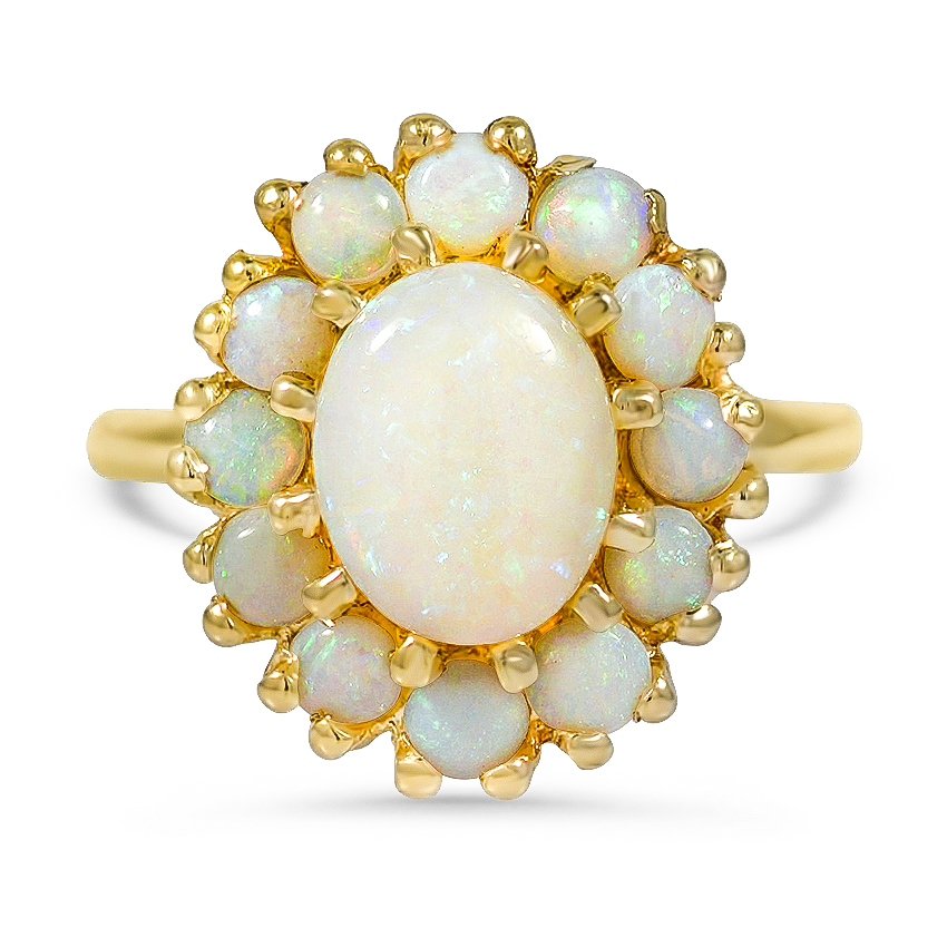 Retro Opal Cocktail Ring