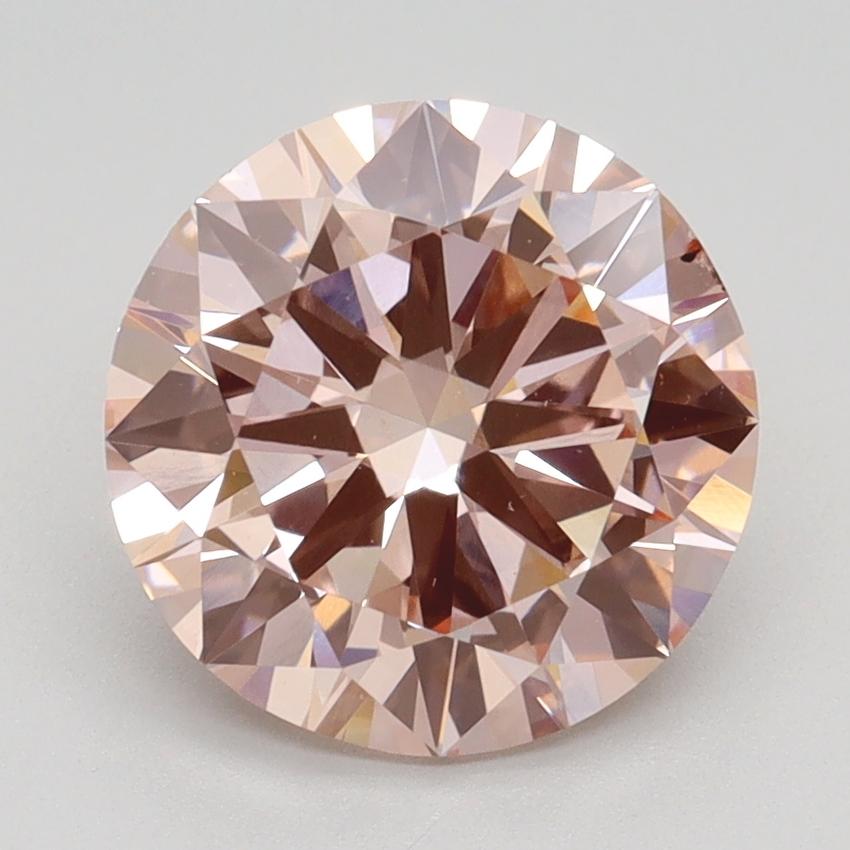 3.01 Ct. Fancy Intense Pink Round Lab Grown Diamond