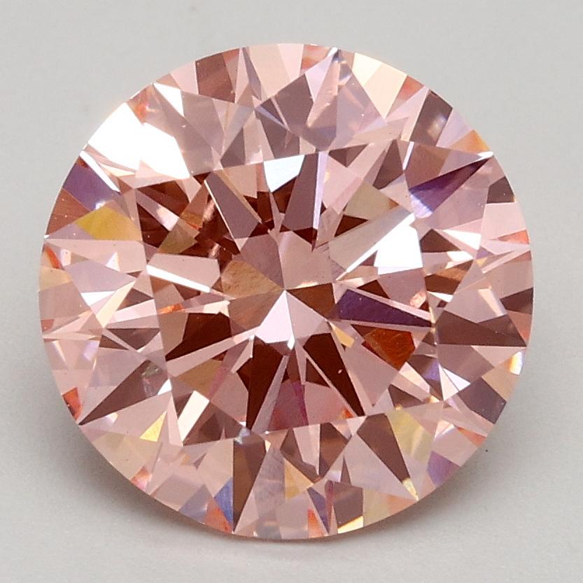 2.30 Ct. Fancy Intense Pink Round Lab Grown Diamond