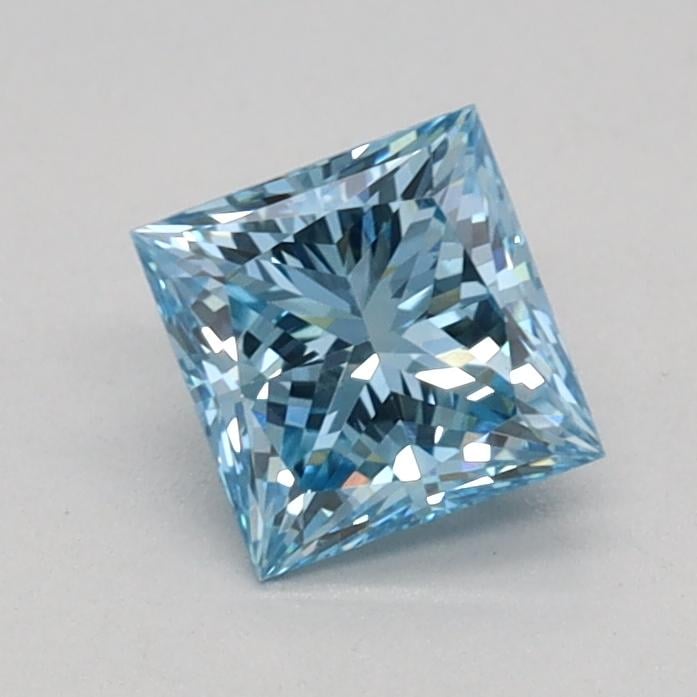 0.54 Ct. Fancy Vivid Blue Princess Lab Grown Diamond