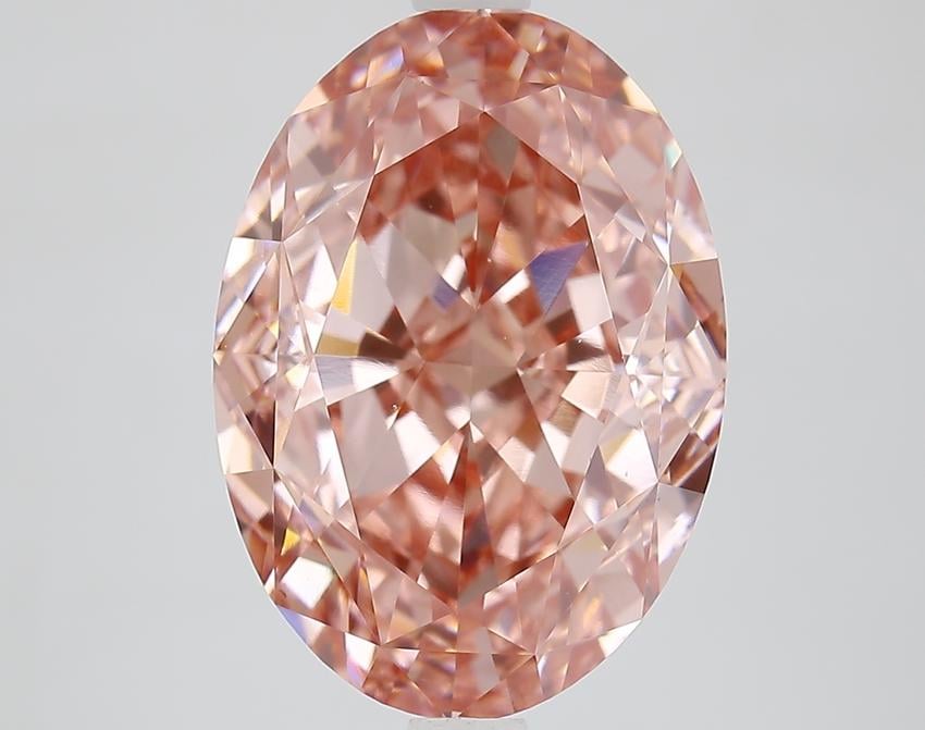 6.26 Ct. Fancy Vivid Pink Oval Lab Grown Diamond