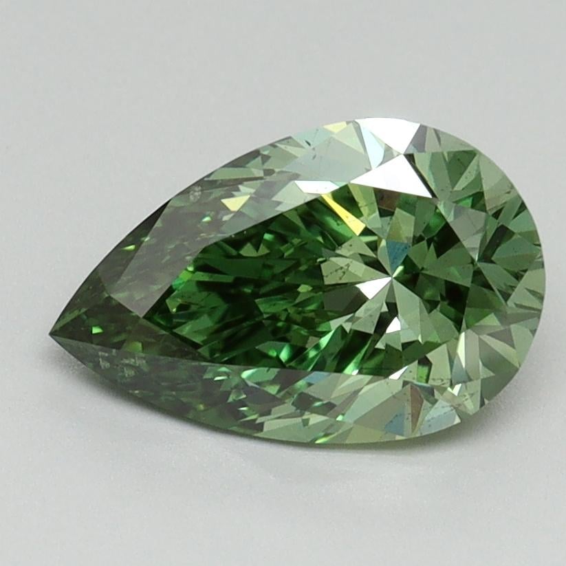 1.51 Ct. Fancy Vivid Green Pear Lab Grown Diamond