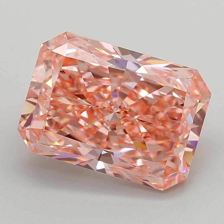 10.61 Ct. Fancy Vivid Pink Radiant Lab Grown Diamond