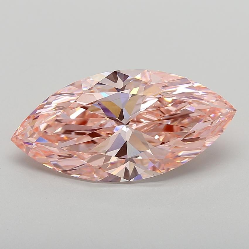 7.03 Ct. Fancy Vivid  Pink Marquise Lab Grown Diamond