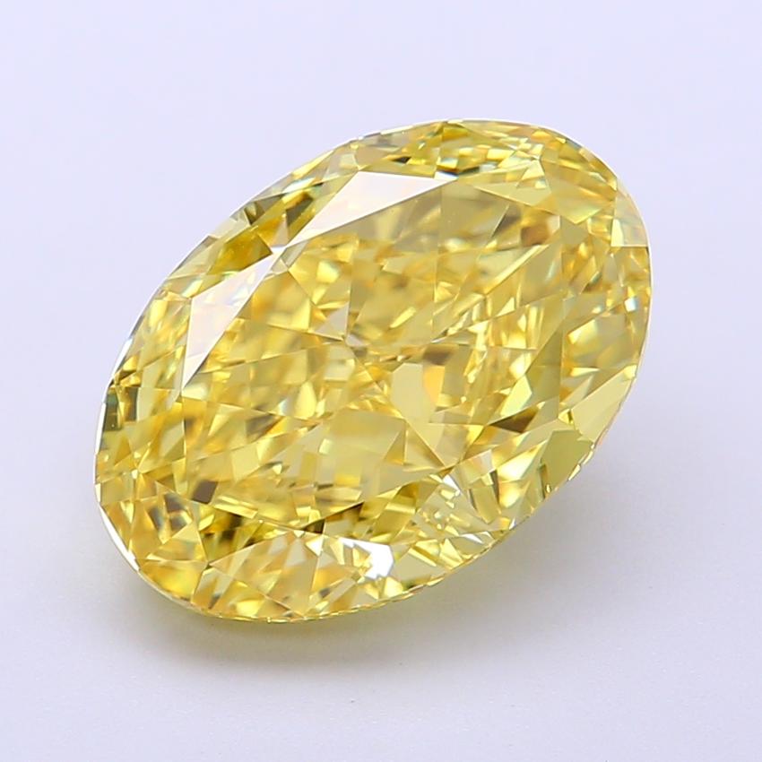 4.88 Ct. Fancy Intense Yellow Oval Lab Grown Diamond
