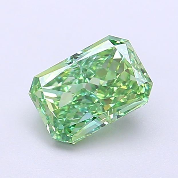 1.01 Ct. Fancy Vivid  Green Radiant Lab Grown Diamond