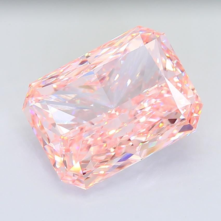16.72 Ct. Fancy Intense Pink Radiant Lab Grown Diamond