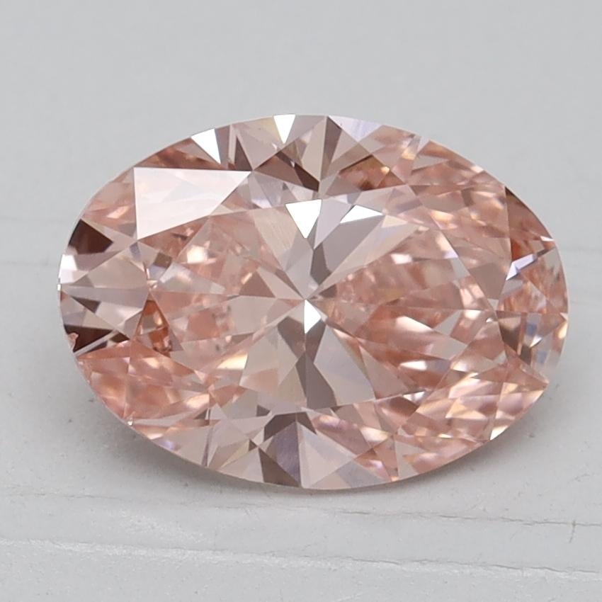 1.58 Ct. Fancy Vivid Pink Oval Lab Grown Diamond