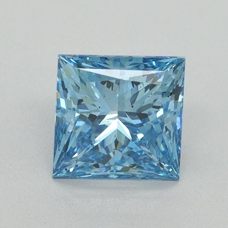 1.18 Ct. Fancy Vivid Blue Princess Lab Grown Diamond
