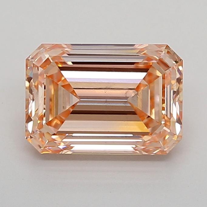 3.00 Ct. Fancy Intense Orangy Pink Emerald Lab Grown Diamond