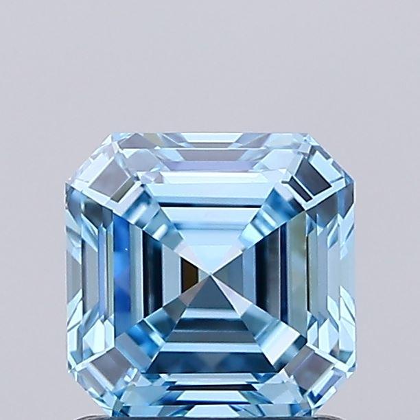 1.03 Ct. Fancy Vivid Blue Asscher Lab Grown Diamond