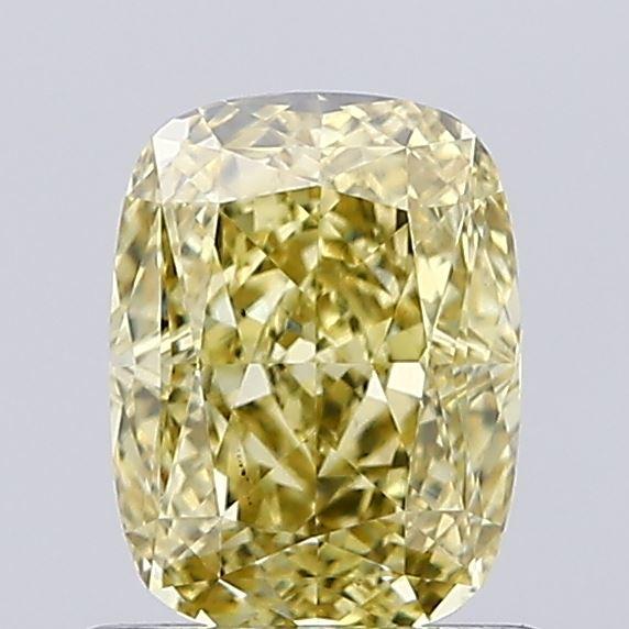 0.98 Ct. Fancy Intense  Yellow Cushion Lab Grown Diamond