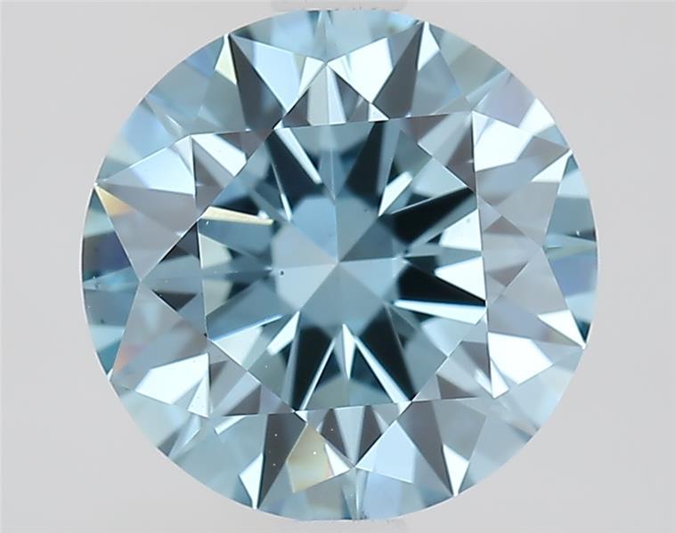 1.81 Ct. Fancy Vivid  Blue Round Lab Grown Diamond