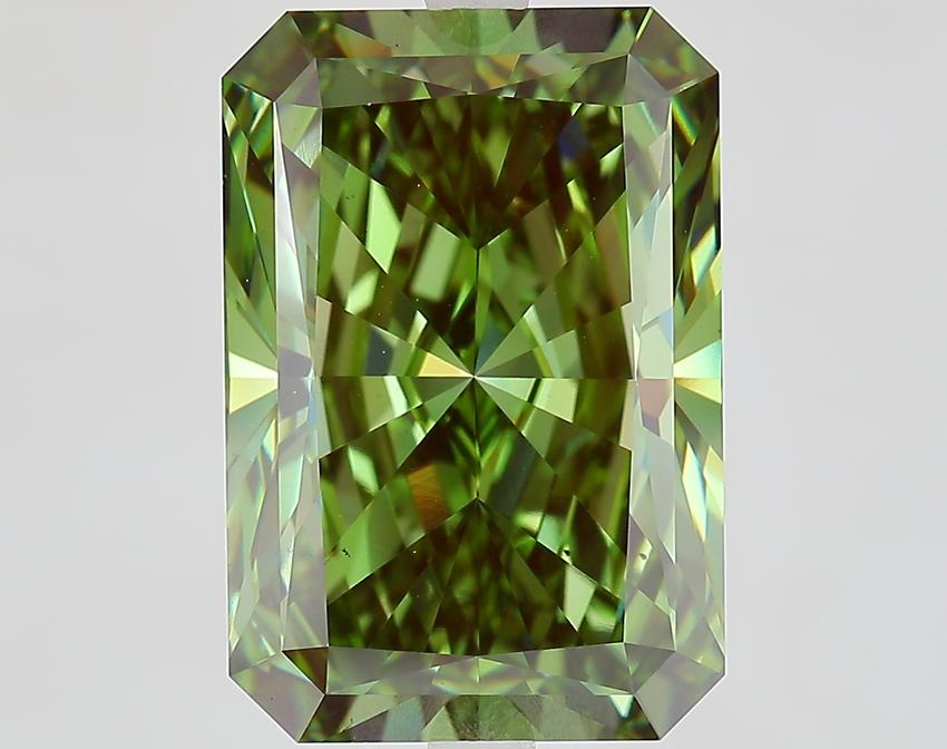 10.40 Ct. Fancy Vivid Green Radiant Lab Grown Diamond