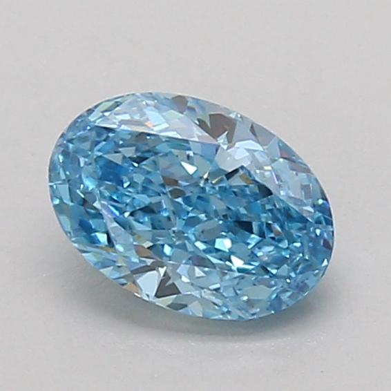 1.01 Ct. Fancy Vivid Blue Oval Lab Grown Diamond