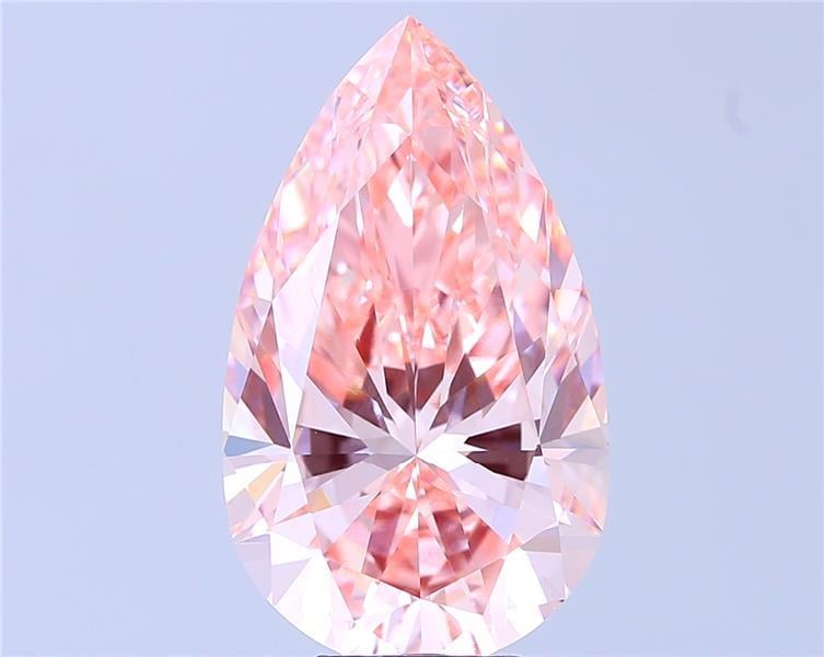 8.02 Ct. Fancy Vivid Pink Pear Lab Grown Diamond