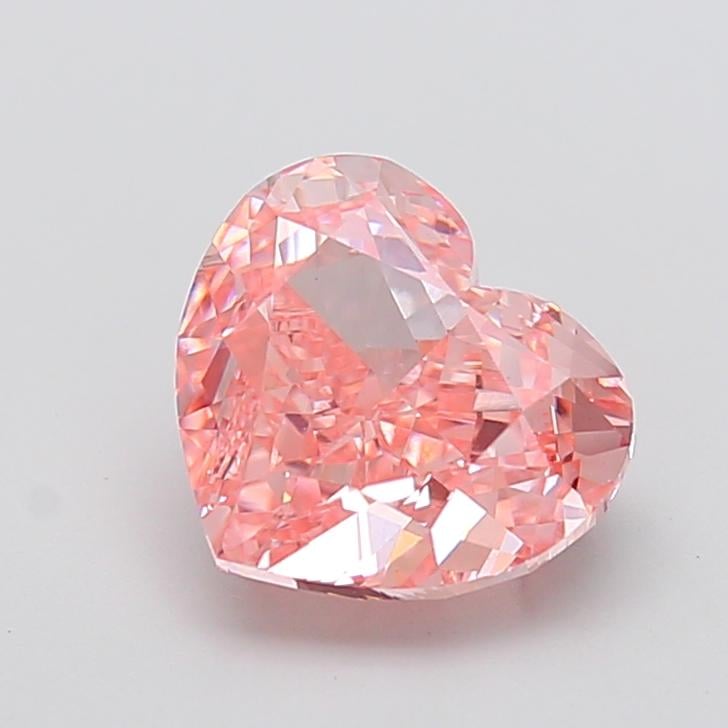 4.02 Ct. Fancy Vivid  Pink Heart Lab Grown Diamond
