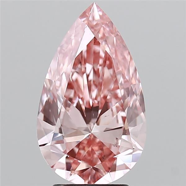 2.84 Ct. Fancy Intense Brownish Pink Pear Lab Grown Diamond