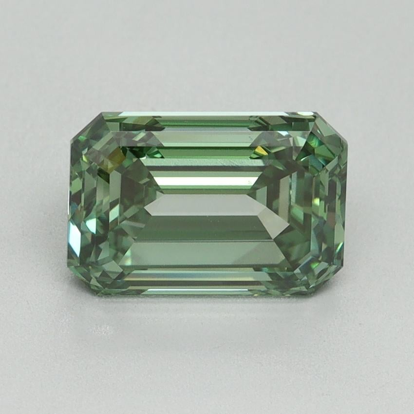 2.58 Ct. Fancy Vivid Pacific Green Emerald Lab Grown Diamond