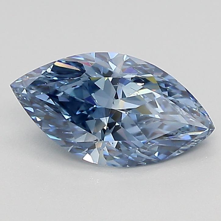 0.91 Ct. Fancy Intense Blue Marquise Lab Grown Diamond