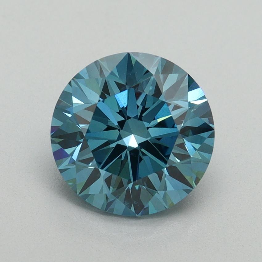 2.10 Ct. Fancy Vivid Blue Round Lab Grown Diamond