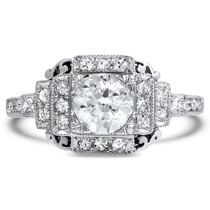 Art Deco Reproduction Diamond Vintage Ring